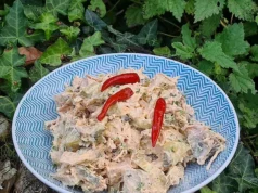 Salade de porc froid acidulée pimentée