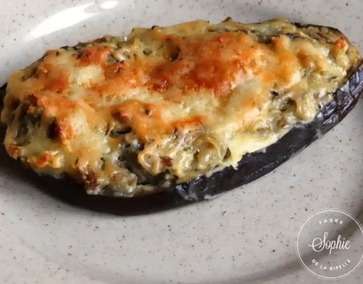 Aubergines farcies aux cèpes céto