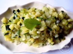 Variations sur salade de courgettes mi-cuites