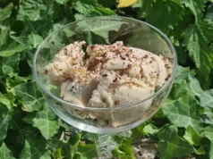 Glace halva et chocolat sans sucre