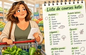 Courses keto avec des aliments simples et peu transformés
